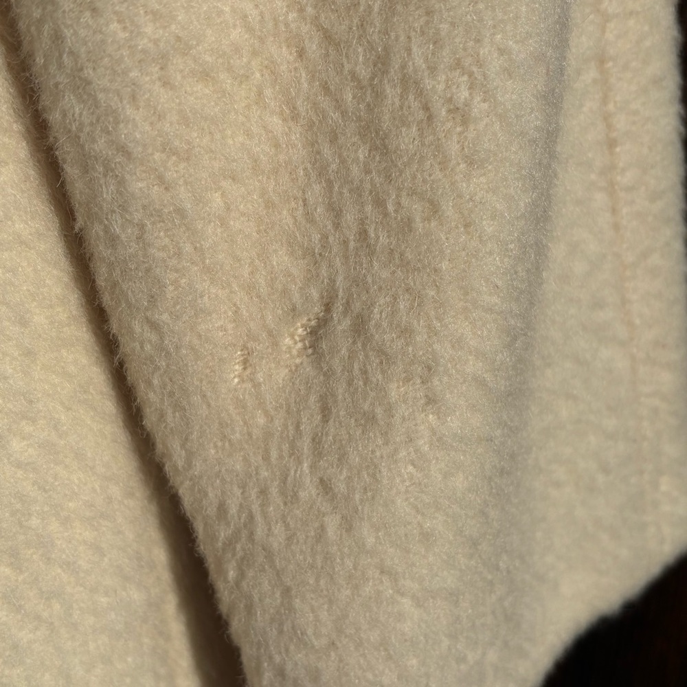 Vintage Wool Women's Coat Cream Color Label: International Scene Size M - Picture 10 of 13
